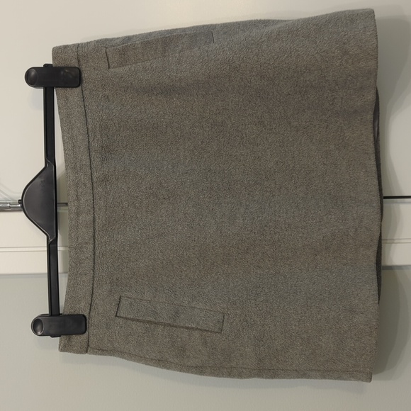 A-Line Mini Faux Wool Skirt in Grey - Picture 1 of 5